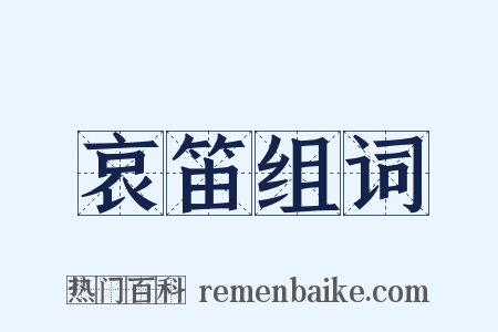 哀笛组词是什么意思的图片